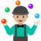 Person Juggling - Medium Light emoji on Google